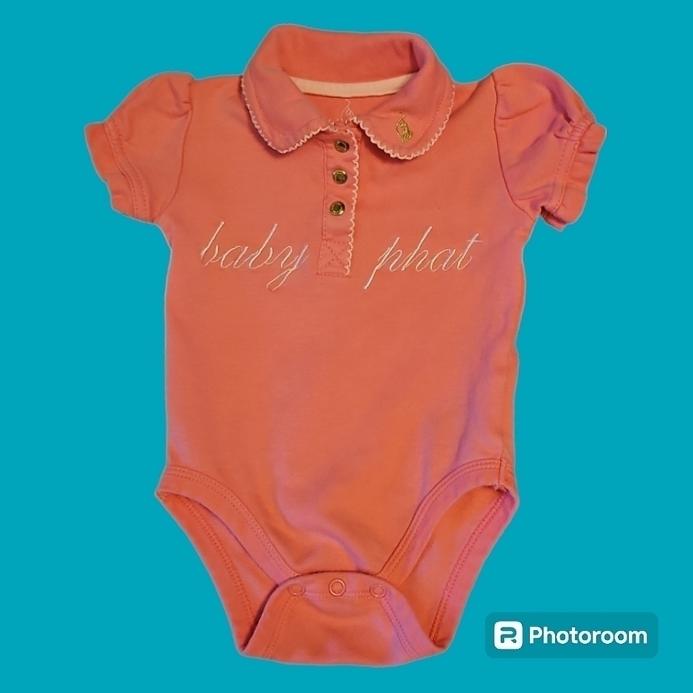 VTG BABY PHAT Pink Logo Onesie